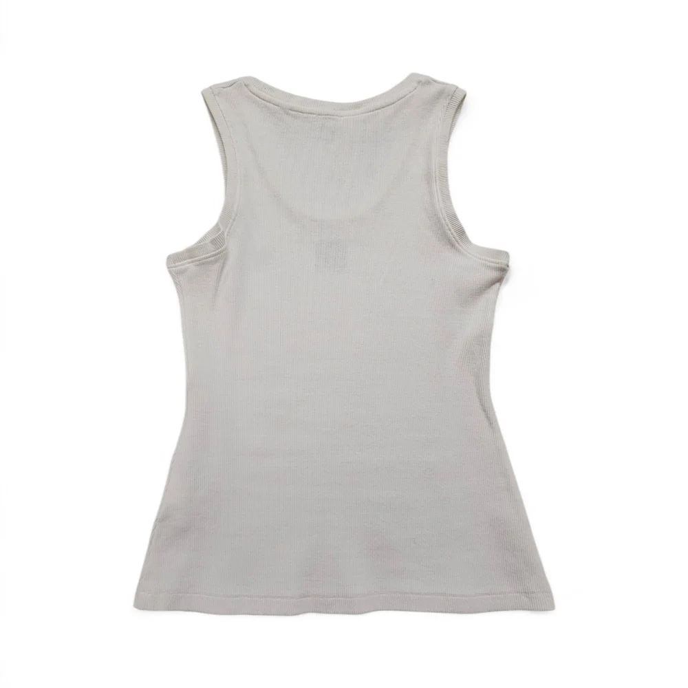 Loewe Anagram Ribbed Knit Tank Top In White Women's Size Medium - Picture 3 of 10